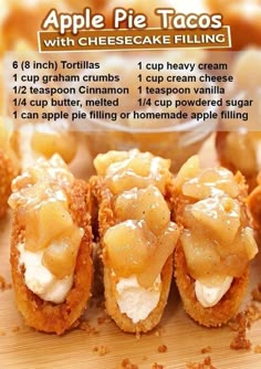 apple pie tacos with cheesecake filling