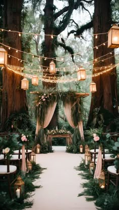 How To Have A Forest Wedding Affordable Wedding Decor, Magical Forest Wedding, Dream Wedding Venues, Wedding Luxury, Fairy Wedding