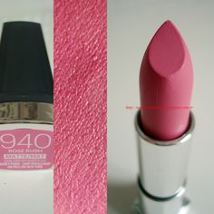 Maybelline New York Color Sensational Matte Lipstick 940 Rose Rush Rose Pink Lipstick, Avon Matte Lipstick, Baby Pink Lipstick, Revlon Matte Balm, Pretty Lipstick Colors, Pink Lipstick Shades, Maybelline Cosmetics, Maybelline Lipstick, Lip Color Lipstick