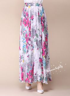 Rosy Flower Chiffon Skirt Long Maxi Sundress Beachdress Holiday Dress Women Summer Pleat Dress Beach Skirt Plus Size Dresses Detail Info: ❤ Color: as picture, rosy flower. More color choice link: https://www.etsy.com/listing/213656440/chiffon-dress-color-card?ref=shop_home_feat_1 you just note the color you want with order, we will make according to your note. ❤ Material: Chiffon Waist 60-100cm, Please choose the length according to your height! Please note your waist size with your order, thank Summer Chiffon Dress For Garden Party, Bohemian Chiffon Dress For Summer Garden Party, Summer Chiffon Maxi Dress For Day Out, Floral Print Summer Maxi Skirt For Day Out, Breezy Summer Maxi Skirt, Flowy Floral Print Skirt For Vacation, Flowy Floral Print Beach Skirt, Floral Print Beach Skirt For Spring, Flowy Floral Beach Skirt