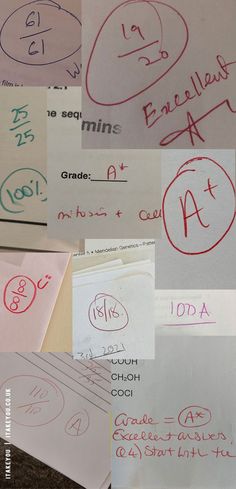 several different types of handwritten letters and numbers