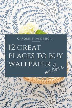 printed blue foliage wallpaper Where To Buy Wallpaper Online, Wallpaper Dining Room Ideas Wainscoting, Wallpapered Dining Room Ideas, Blue And White Wallpaper Dining Room, Closets With Wallpaper, Built Ins Wallpaper, Wallpaper In A Closet, Wallpaper Ceiling Ideas Bedrooms, Hallway Wallpaper Ideas Stairways