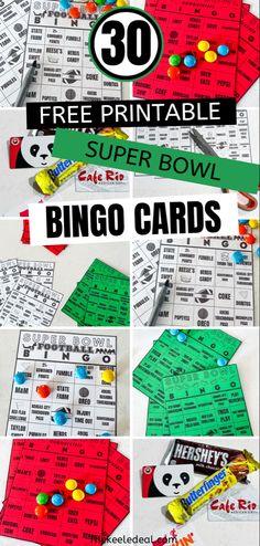 the instructions for how to make a super bowl game with free printables and games