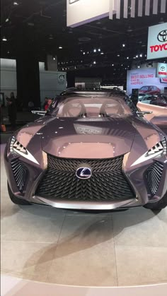 a car on display at an auto show