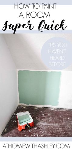 an empty room with the words how to paint a room super quick tips you haven't heard before