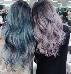 Blue And Purple Hair, Hair Color Purple, Pastel Hair, Hair Dye Colors, Cool Hair Color, Grunge Hair, Purple Hair, Ombre Hair