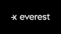 the words x everest are white on black