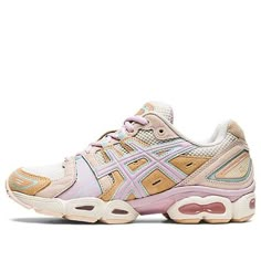 (WMNS) Asics Gel Nimbus 9 'Tan Barely Rose' 1202A346-100 (SNKR/Casual/Low Top/Women's/Non-Slip/Wear-resistant) Asics Gel Nimbus 9, Gel Nimbus 9, Cute Running Shoes, Womens Fall Boots, Spring Shoes Women, Shoes Asics, Shoe Wardrobe, Comfortable Walking Shoes, Winter Shoes For Women