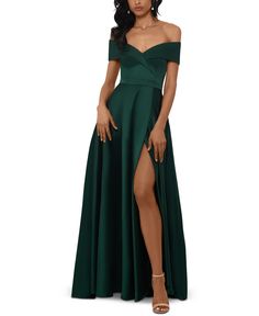 in stock Gowns Online, Satin Gown, Review Dresses, Womens Dress, Dresses With Leggings, Satin Dresses, Bridesmaid Dress, Emerald Green, Green Dress