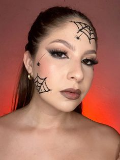 Halloween makeup #makeup #ideas #fyp #parati #halloween Easy Halloween Makeup Spiderweb, Spiderweb Makeup Easy, Halloween Spider Makeup Looks, Spider Web Face Makeup, Spiderweb Halloween Makeup, Easy Spiderweb Makeup, Spider Web Makeup Halloween, Spiderweb Makeup Halloween, Spider Web Face Paint