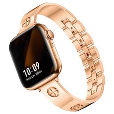 PRICES MAY VARY. All Models Covered: Missair stainless steel Apple watch bands fits Apple Watch Series 9 8 7 6 5 4 3 2 1 SE Ultra, for iWatch 38mm 41mm 40mm 44mm 42mm 45mm 49mm. Offered in Gold, Silver, Rose Gold and Black, the tone-in metal iWatch bands will match your watch perfectly. Luxe-Inspired Design: Wanna dress up for today? Put on the classic luxury with our all-metal apple watch band women, designed to bring an classy touch to your Apple Watch. Exquisitely carved motifs, refined lines Apple Watch Bracelet Band, Dressy Jewelry, Apple Watch Bands Women, Cartier Gold, Apple Watch Bracelets, Gold Apple Watch, Bracelet Apple Watch, Great Gifts For Women, 38mm Apple Watch Band