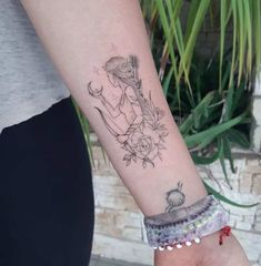 Goddess Tattoos For Women, Greek Goddess Tattoo, Self Tattoo, Sagittarius Tattoo Designs, Flower Goddess, Whimsical Tattoos