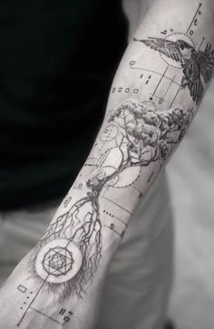 a person with a tattoo on their arm