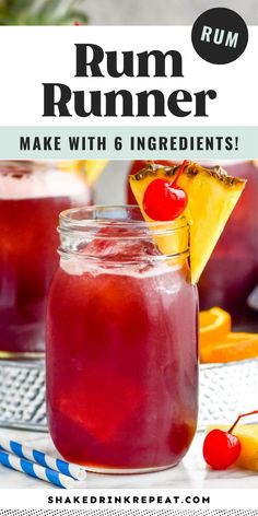 the rum runner recipe is made with 6 ingredients