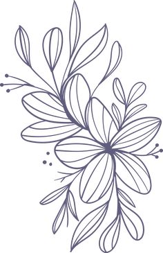 a drawing of a flower that is drawn in black and white with lines on it