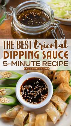 Oriental Dipping Sauce Recipe Chinese Dipping Sauce Recipes, Wonton Sauce Recipe, Chinese Sauces Recipes, Wonton Dipping Sauce, Sesame Sauce Recipe, Savoury Dips, Chinese Sauce Recipe, Recipes With Oyster Sauce, Egg Roll Dipping Sauce