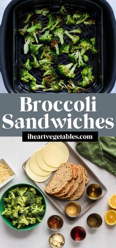 broccoli sandwich sandwiches in a black casserole dish