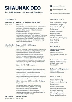 a professional resume is shown in blue and white, with the words's name on it