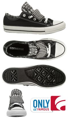 Say hello to double the plaid with Converse's Double Tongue Low! Plaid Converse, Teenage Aesthetic, Dreamy Outfits, Star Converse, Hello Lover, Famous Footwear, Only Shoes