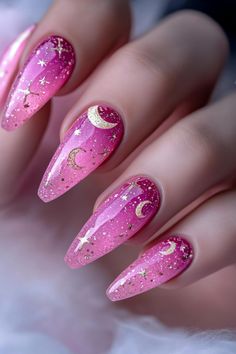 Pink Black Nails Designs, Pink Fall Nails Designs, Pink Halloween Nails Acrylic, Summerween Nails, Fall Nails Pink, Pink Fall Nails, Nail References, Halloween Nails Acrylic, Pink Halloween Nails