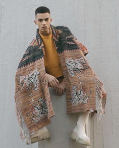 The 'SAZIL' Poncho Cape -machine-knitted made with 80% up-cycled cotton and 20% polyester -super soft and comfy yet stylish -Free worldwide shipping over $250 on WhoCaresWhyNot.com -in stock sizes will be shipped out within 24-72 hours and back ordered items will be shipped between 2-4 weeks. Please send an email to whocares_whynot@yahoo.com for questions and time-sensitive orders. *All coat and jacket orders for Burning Man must be placed by August 1st for guaranteed on-time delivery. Casual Wool Poncho, Casual Wool Poncho One Size, Casual One-size-fits-all Wool Poncho, Mens Cape, Poncho Fashion, Poncho Men, Mens Poncho, Poncho Outfit, Burning Man Costume