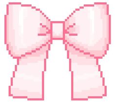 an image of a pixelated bow on a white background