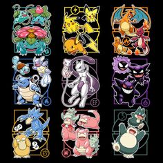 the pokemon stickers are all different colors