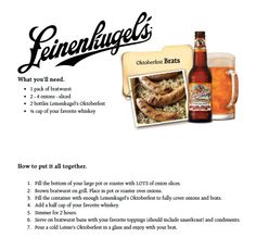 a recipe for beer with pictures of the ingredients and instructions to make it look like they are