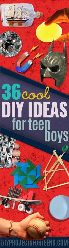 Cool Crafts for Teens Boys -Creative, Awesome Teen DIY Projects and Fun Creative Crafts for A Boy (or Girls) STEM science ideas and gadgets, DYI toys, room decor -Tweens Can Make Fun Stuff At Home #boyscrafts #teencrafts #diyideas #stem Teen Diy, Teen Crafts, Diy Crafts For Teens, Diy Room Decor For Teens, Crafts For Teens To Make, Boy Diy, Activities For Teens, Gifts For Teen Boys, Crafts For Boys