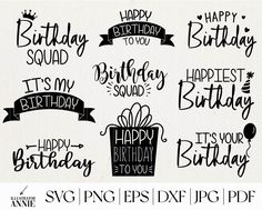 happy birthday svg files for cutting