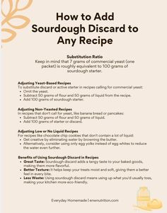 the recipe for sourdough discard to any recipe