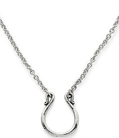 From James Avery, this necklace features: Add a charm or two and change as often as you wish to create a look that's yours alone.sterling silverlobster clasp closureapprox. 0.6875" holder lengthMade in the USA.Due to the personalized nature of James Avery necklaces, we are unable to attach charms and customize your design at Dillards.com. Please visit the nearest James Avery store or the James Avery counter at select Dillard's James Avery Necklaces, Horseshoe Jewelry With Adjustable Chain For Gifts, James Avery Christmas Charms, James Avery Necklace, Silver Horseshoe Necklace Nickel Free, James Avery Star Charm, Personalized Silver Horseshoe Jewelry, James Avery Texas Charm, James Avery Dog Charm