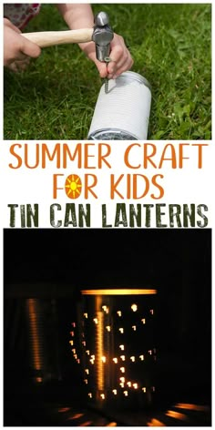 Scout Camping Activities, Girl Scout Camping, Scout Activities, Summer Craft, Outdoor Crafts, Tin Cans