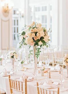 a vase filled with flowers on top of a table