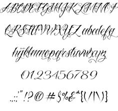 the upper and lower case of an old fashioned script, in black ink on a white background