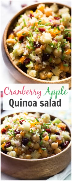 an image of cranberry apple quinoa salad