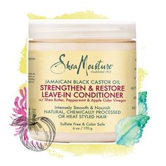 This reparative leave-in conditioner softens and detangles hair while controlling frizz. Perfect for those who regularly color, straighten, perm or heat style their hair, as well as kinky, curly or wavy natural styles. Formulated with Jamaican black castor oil and certified organic shea butter to nourish, moisturize and support elasticity so hair resists breakage when detangling. Conditioners provide a protective layer that improves the appearance of split ends. Peppermint stimulates the scalp f Hair Frizz Control, Shea Moisture, Jamaican Black Castor Oil, Black Castor Oil, Peppermint Leaves, Organic Shea Butter, Hair Cream, Leave In Conditioner, Shea Moisture Products