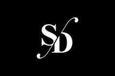 the letter s and d are separated into two letters, one is black and white