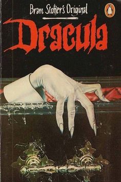 a book cover for dracula with an image of a hand reaching out from the water