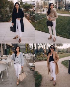 High Rise Jean Leggings curated on LTK Jeans Amazon, Beige Turtleneck, Mule Loafers, Jcrew Coat, Neutral Outfit Ideas, Beige Tote Bag, Winter Whites, Beige Tote, Bodysuit White