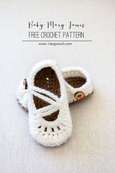 crochet baby mary janes with free pattern