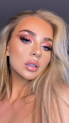 Peach Eye, Eye Colours, Pink Eyeshadow Look, Barbie Makeup, Soft Glam Makeup, Makijaż Smokey Eye