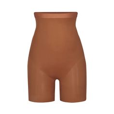 The perfect light-compression shapewear short style for underneath skirts and dresses. It’s made with double-layered fabric, a thin waistband, and raw c... Mid Thigh Shorts, Skirts And Dresses, And Dresses, Shapewear, Dress Skirt, Lounge Wear, Women Shopping, Fabric, Dresses