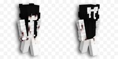 two black and white minecraft creepers, one with a cross on his chest