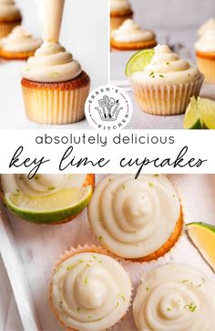 These Key Lime Cupcakes feature a moist, tender crumb infused with the zest and juice of key limes. They are topped with a rich cream cheese frosting that complements the light citrus flavor. 
Discover the perfect recipe recipe! Fresh, tangy, and utterly delicious—ideal for any gathering or a sweet family treat.

Head to errenskitchen.com for easy, delicious, and even quick recipes for breakfast, lunch, dinner, drinks, and desserts! Lime Cupcake Recipe, Key Lime Dessert Recipes, Key Lime Cupcake, Lime Cream Cheese Frosting, Lime Dessert Recipes, Key Lime Recipes, Key Lime Cupcakes, Key Lime Desserts, Key Limes