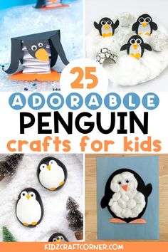 25 adorable penguin crafts for kids that are fun and easy to make with the kids