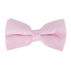 This clip-on bow tie will complete your formal wear. The neck size is adjustable from 10-18 inches and provides all-day comfort with the soft satin material. The solid color makes it easy to match with your outfit. It is perfect for weddings, graduations, or any other formal event! Every man needs an elegant bow tie to put a handsome finishing touch on his look. This bow tie is classy and sophisticated - no one will be able to tell it's a clip-on! Made of Polyester Classic Solid Color Bow Tie For Wedding, Solid Color Wedding Tie With Satin Bow, Solid Wedding Tie With Satin Bow, Elegant Solid Color Bow For Wedding, Adjustable Solid Color Bow For Formal Occasions, Adjustable Solid Bow For Formal Occasions, Adjustable Solid Color Formal Bow, Elegant Pink Bow Tie Fitted, Elegant Pink Fitted Bow Tie