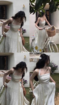 Long Dress Pose Reference, White Dress Korean Style, White Dress Korean, Modest Girly Outfits, Classy Prom Dresses, Modest Dresses Casual, Korean Fashion Dress, Modest Fashion Outfits