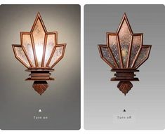 two different views of a light fixture