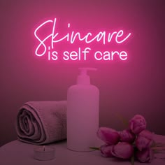 Enhance your salon or spa with our stunning Skincare Is Self Care Neon Sign  Perfect for estheticians and beauty therapists, this Skincare Quote Salon Decor adds a touch of elegance and professionalism to any esthetics salon. Ideal for medical spas and beauty businesses, it creates a serene and welcoming atmosphere for clients. Whether you're looking to elevate your workspace or find the perfect gift for an aesthetician. 👉How to use ✦super easy: plug it to a normal outlet and it's ready to ligh Pink Aesthetic Esthetician, Self Care Decor, Beauty Therapist Quotes, Esthetician Aesthetic Pink, Pink Esthetician Aesthetic, Aesthetician Room Decor, Wax Room Ideas Estheticians, Neon Sign Salon, Healthy Lifestyle Vision Board